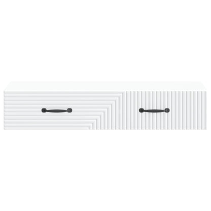 Tavolino da Parete Laterale Bianco 87,5 x 34,5 x 17 cm | homemem39