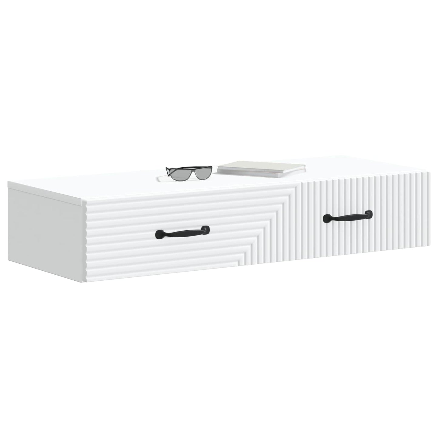 Tavolino da Parete Laterale Bianco 87,5 x 34,5 x 17 cm | homemem39