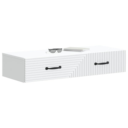 Tavolino da Parete Laterale Bianco 87,5 x 34,5 x 17 cm | homemem39