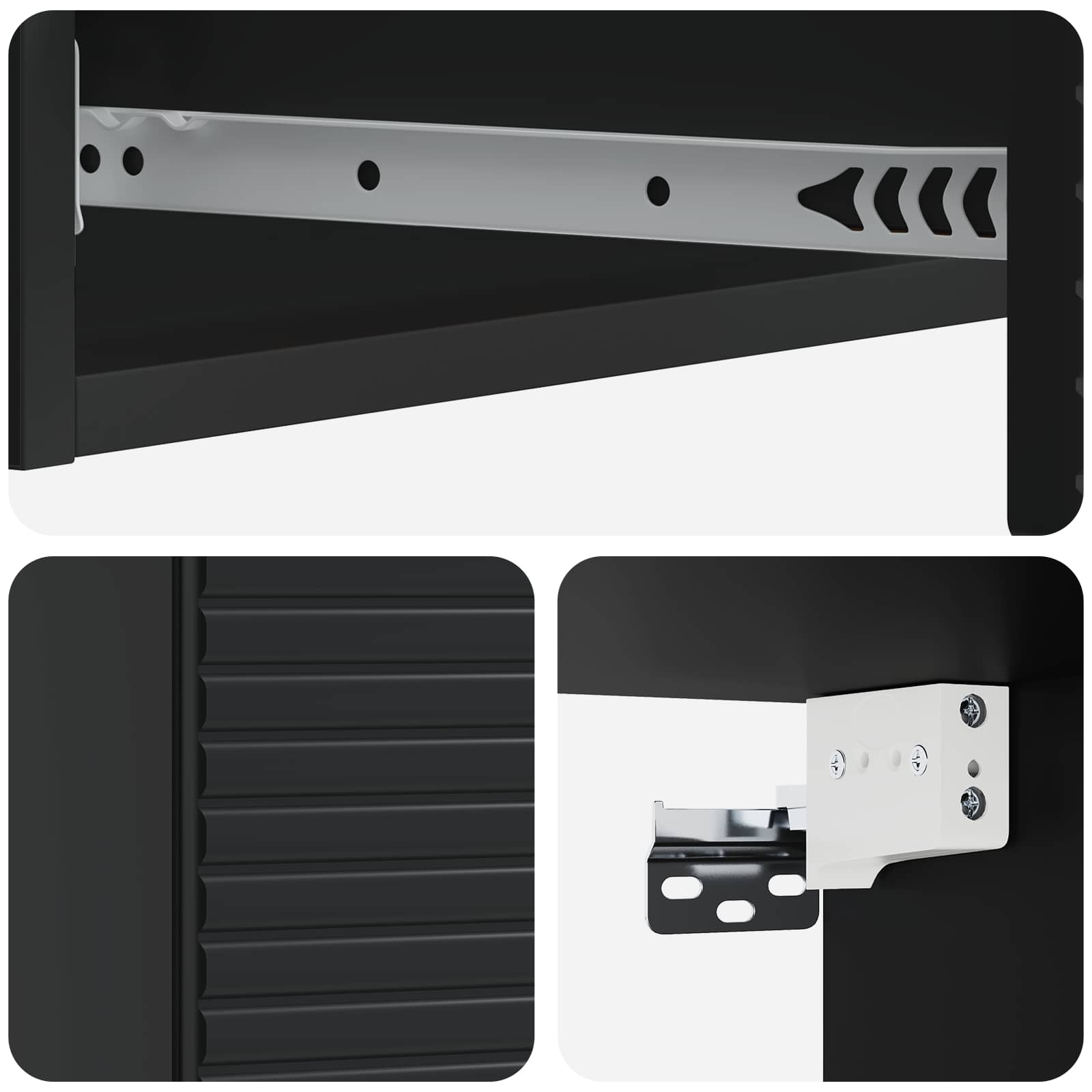 Tavolino da Parete Laterale Nero 87,5 x 34,5 x 17 cm | homemem39