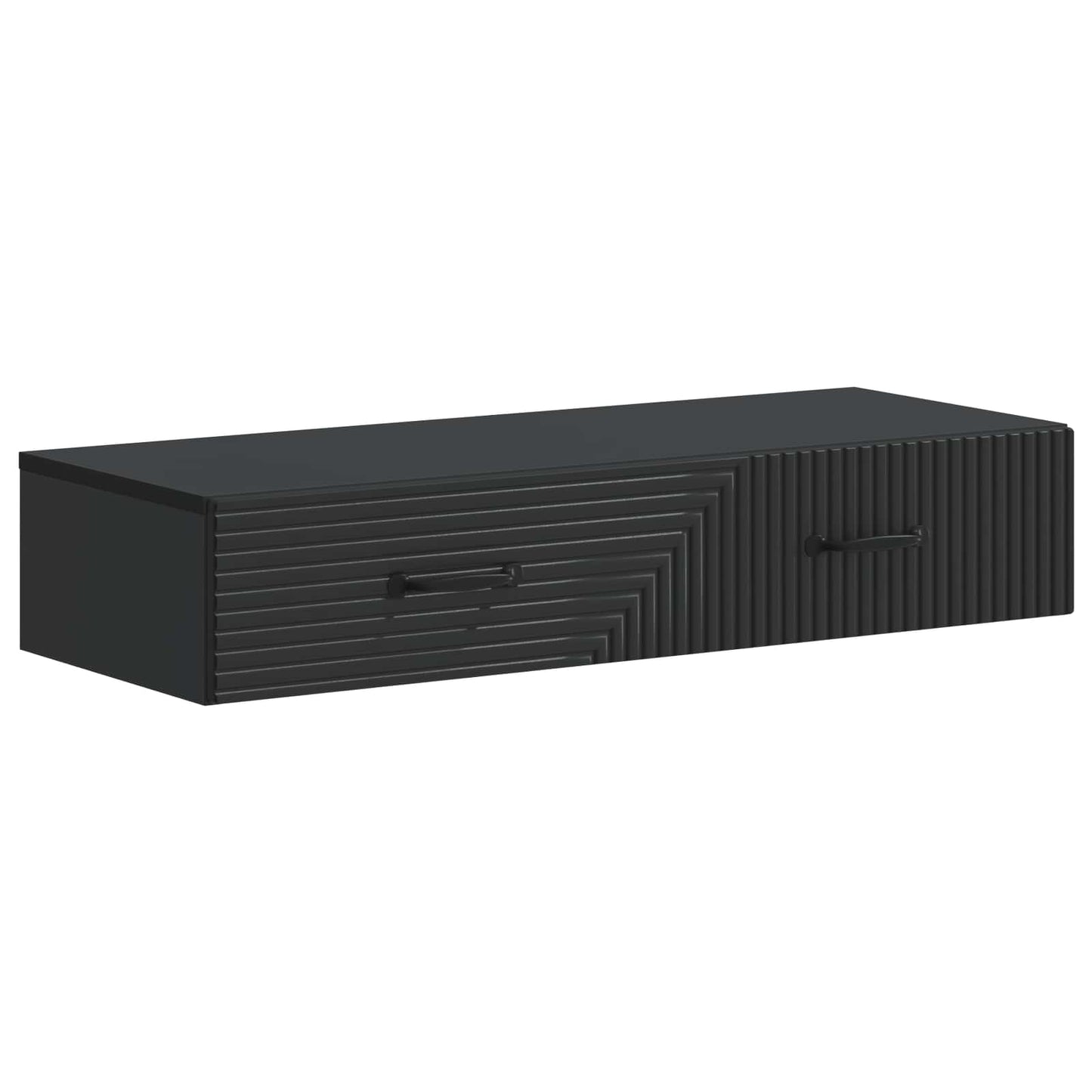 Tavolino da Parete Laterale Nero 87,5 x 34,5 x 17 cm