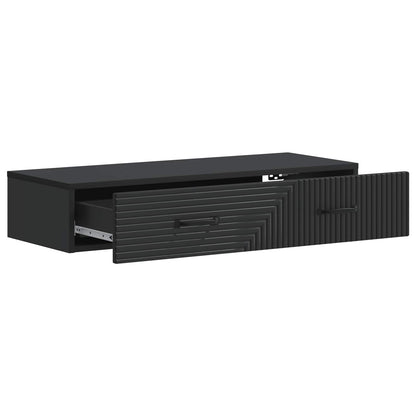 Tavolino da Parete Laterale Nero 87,5 x 34,5 x 17 cm | homemem39