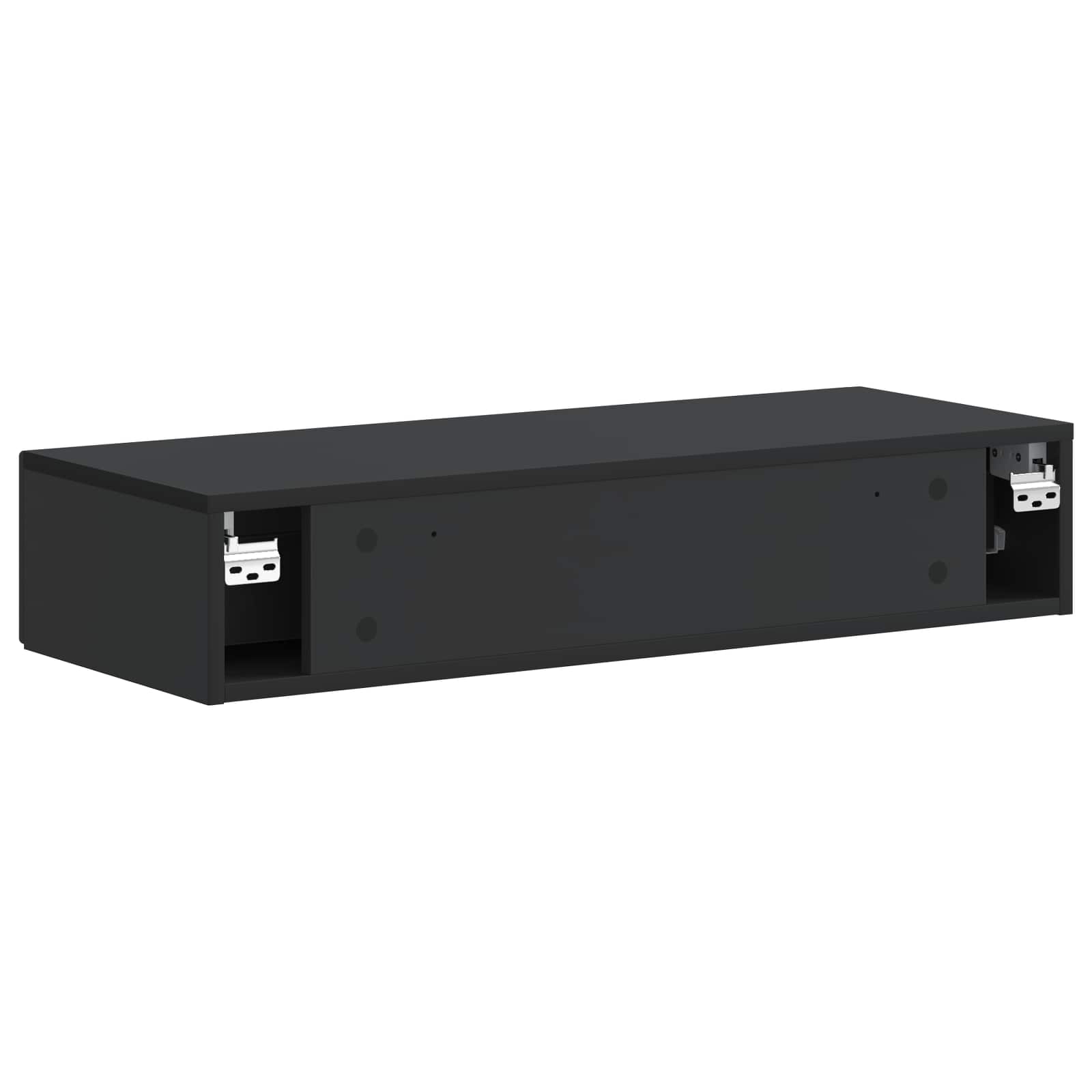 Tavolino da Parete Laterale Nero 87,5 x 34,5 x 17 cm | homemem39