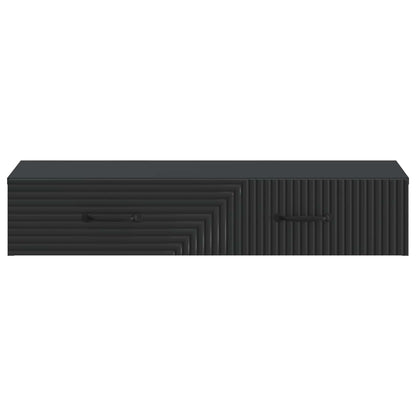 Tavolino da Parete Laterale Nero 87,5 x 34,5 x 17 cm | homemem39