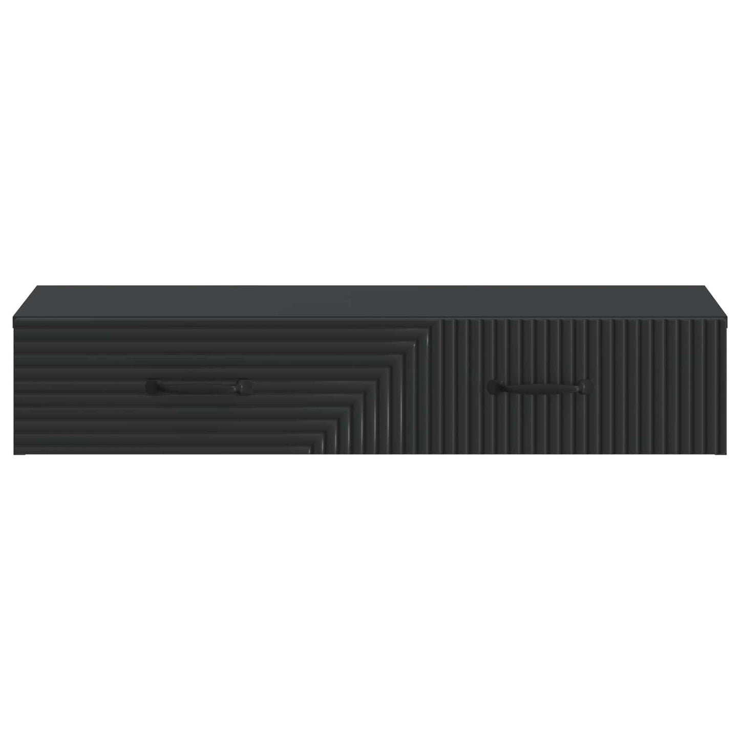Tavolino da Parete Laterale Nero 87,5 x 34,5 x 17 cm