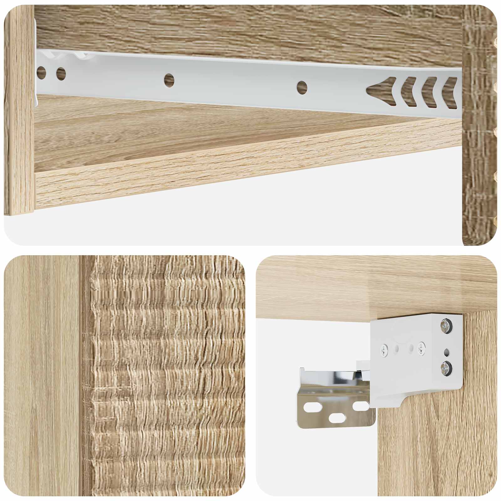 Tavolino da Parete Laterale Rovere Sonoma 87,5 x 34,5 x 17 cm | homemem39