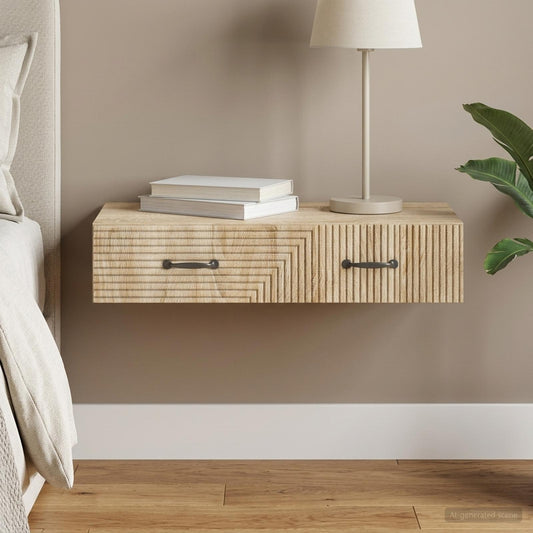 Tavolino da Parete Laterale 87,5 x 34,5 x 17 cm Rovere Sonoma