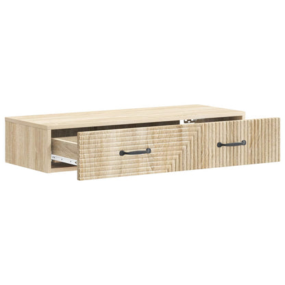 Tavolino da Parete Laterale Rovere Sonoma 87,5 x 34,5 x 17 cm | homemem39