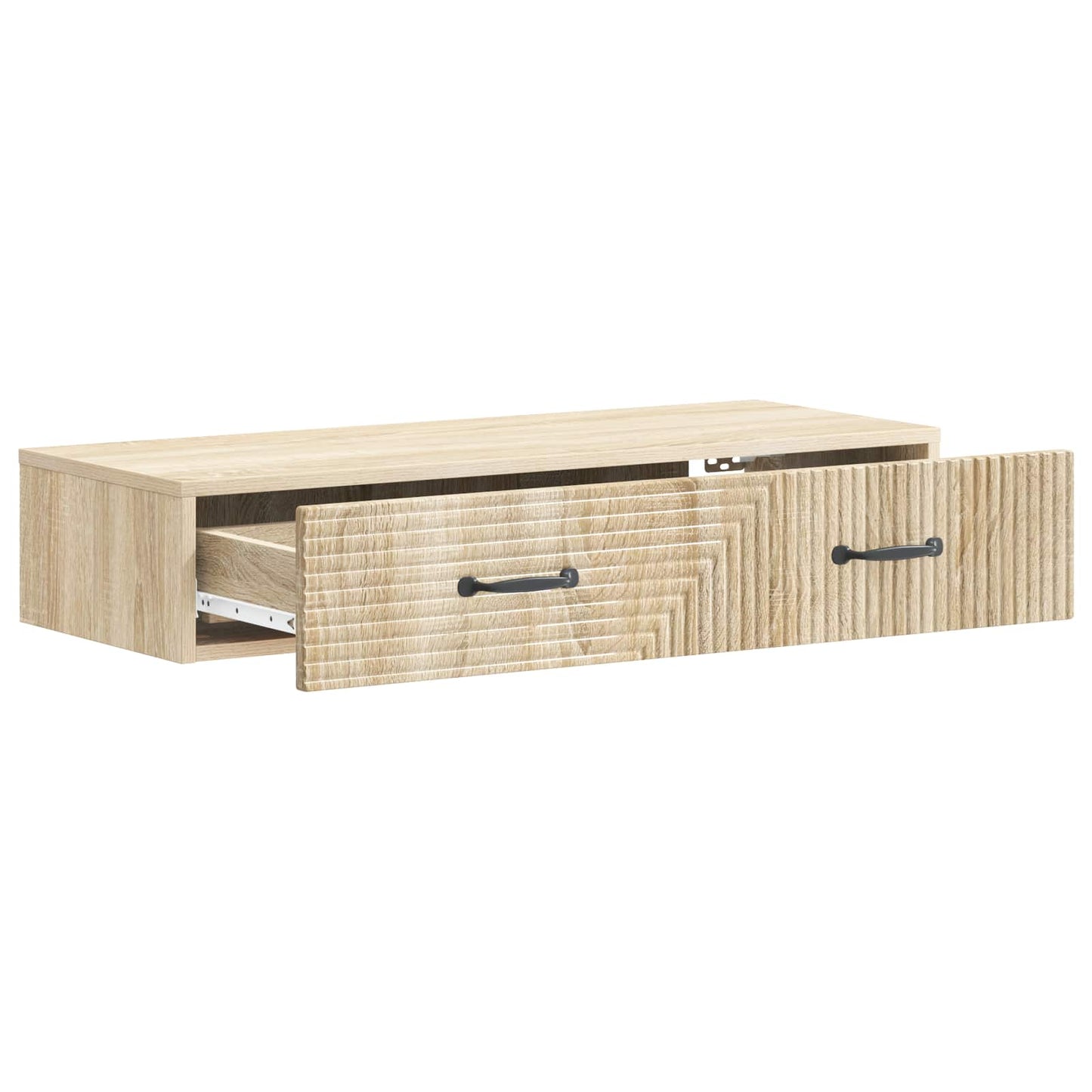 Tavolino da Parete Laterale Rovere Sonoma 87,5 x 34,5 x 17 cm