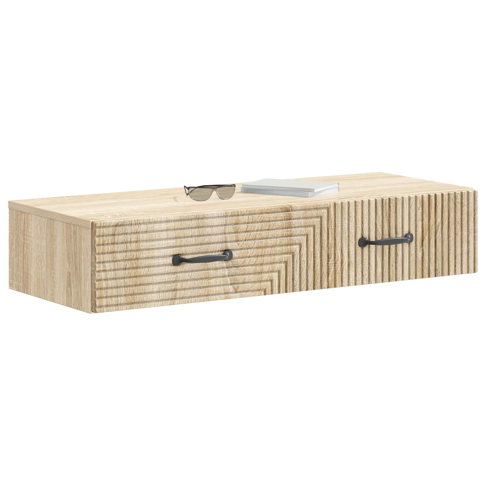 Tavolino da Parete Laterale Rovere Sonoma 87,5 x 34,5 x 17 cm | homemem39