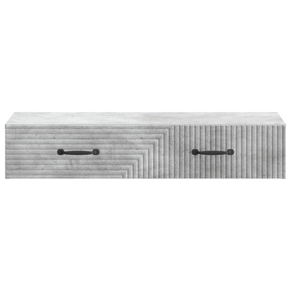 Tavolino da Parete Laterale Grigio Cemento 87,5 x 34,5 x 17 cm | homemem39