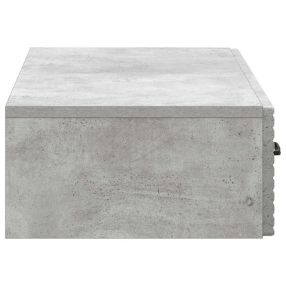 Tavolino da Parete Laterale Grigio Cemento 87,5 x 34,5 x 17 cm | homemem39