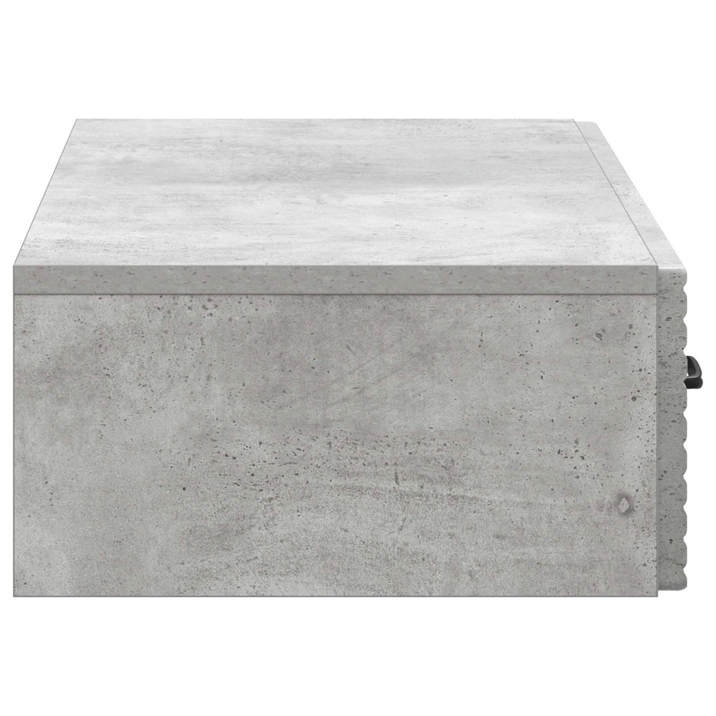 Tavolino da Parete Laterale Grigio Cemento 87,5 x 34,5 x 17 cm