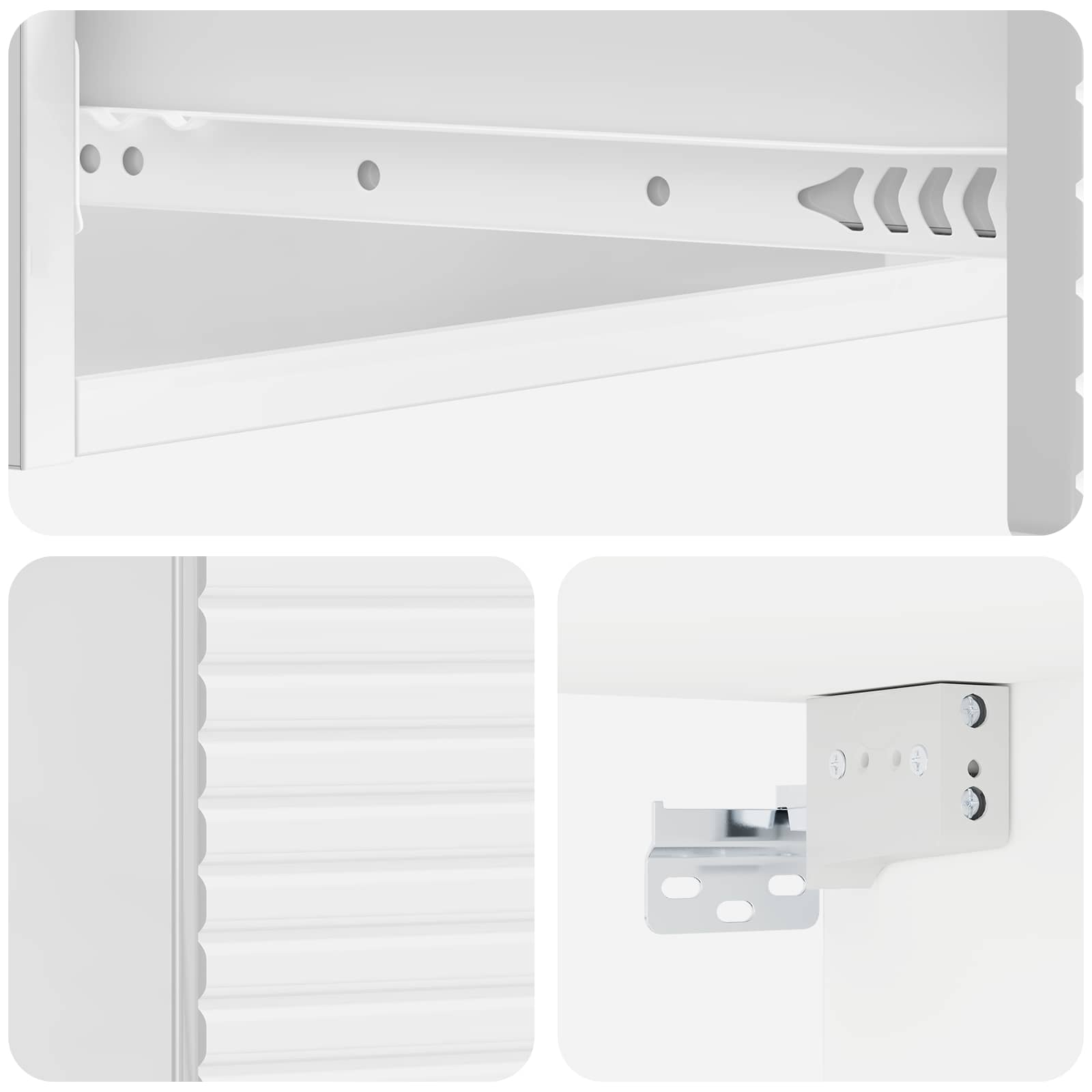 Tavolino da Parete Laterale Bianco Lucido 87,5 x 34,5 x 17 cm | homemem39