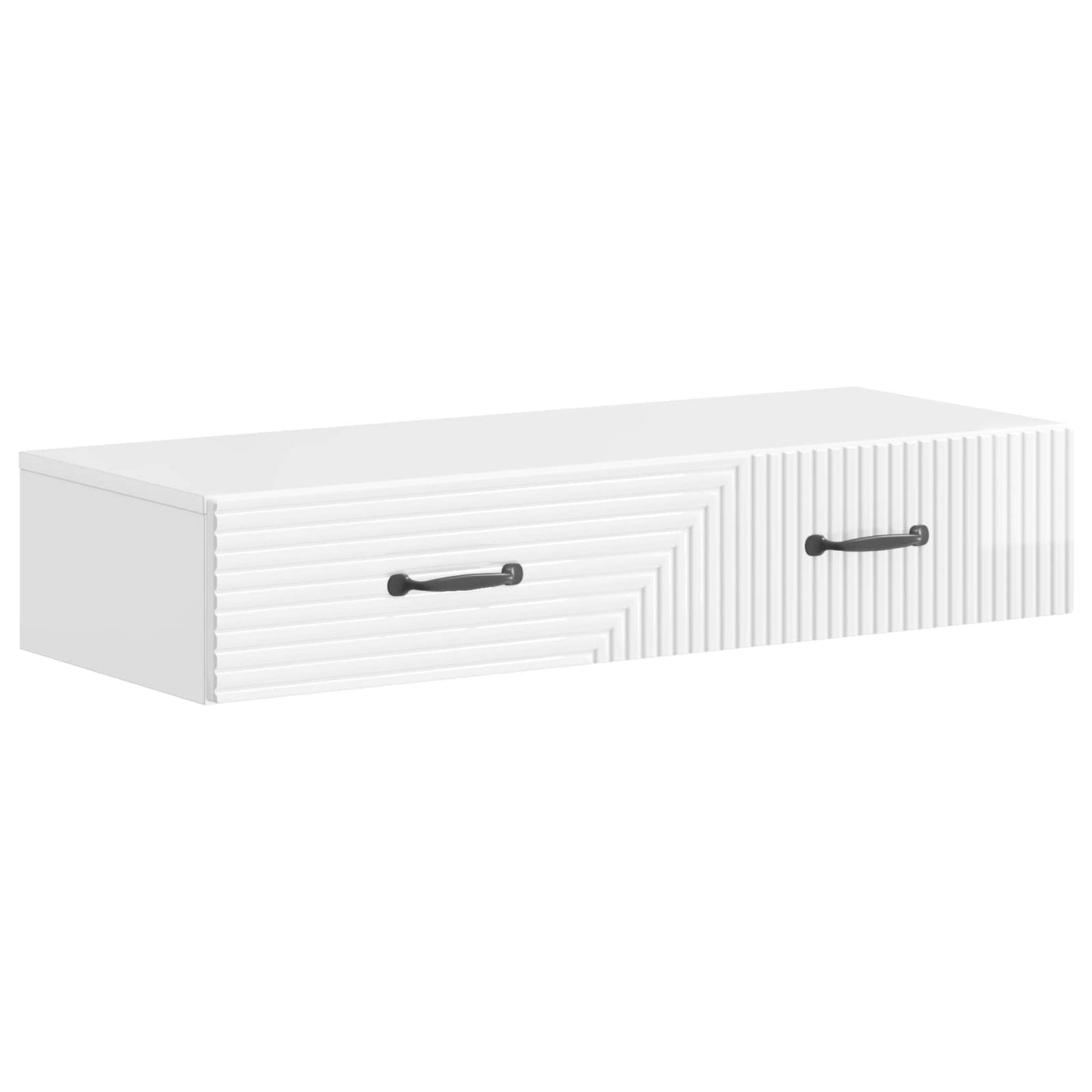 Tavolino da Parete Laterale Bianco Lucido 87,5 x 34,5 x 17 cm