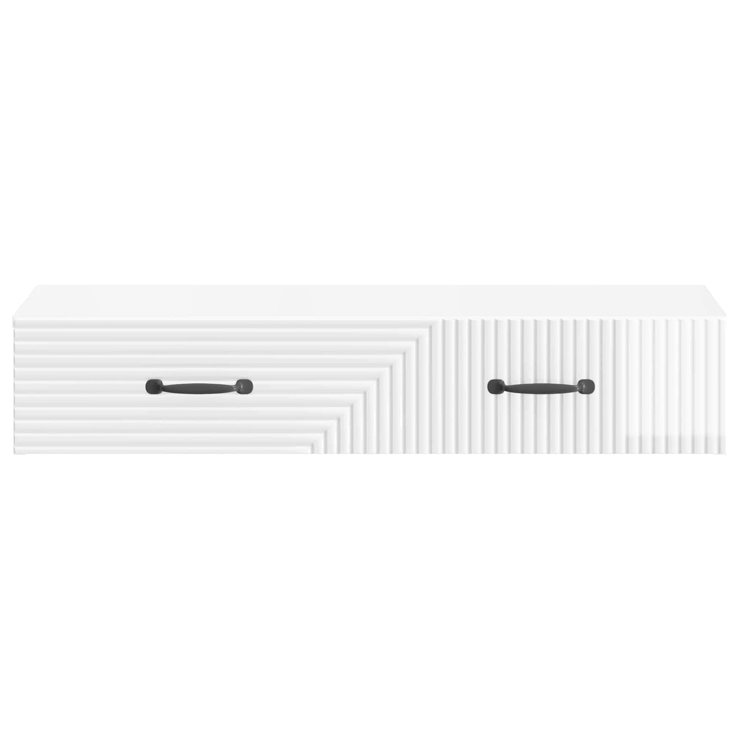 Tavolino da Parete Laterale Bianco Lucido 87,5 x 34,5 x 17 cm
