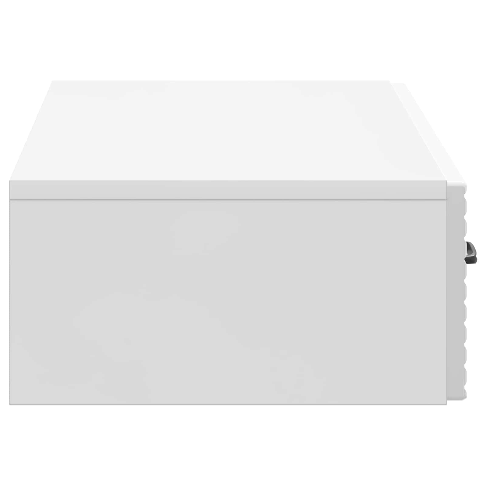 Tavolino da Parete Laterale Bianco Lucido 87,5 x 34,5 x 17 cm | homemem39