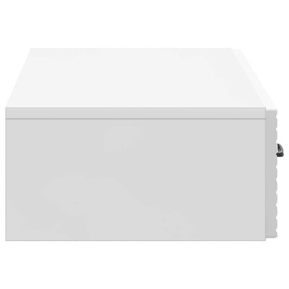 Tavolino da Parete Laterale Bianco Lucido 87,5 x 34,5 x 17 cm | homemem39