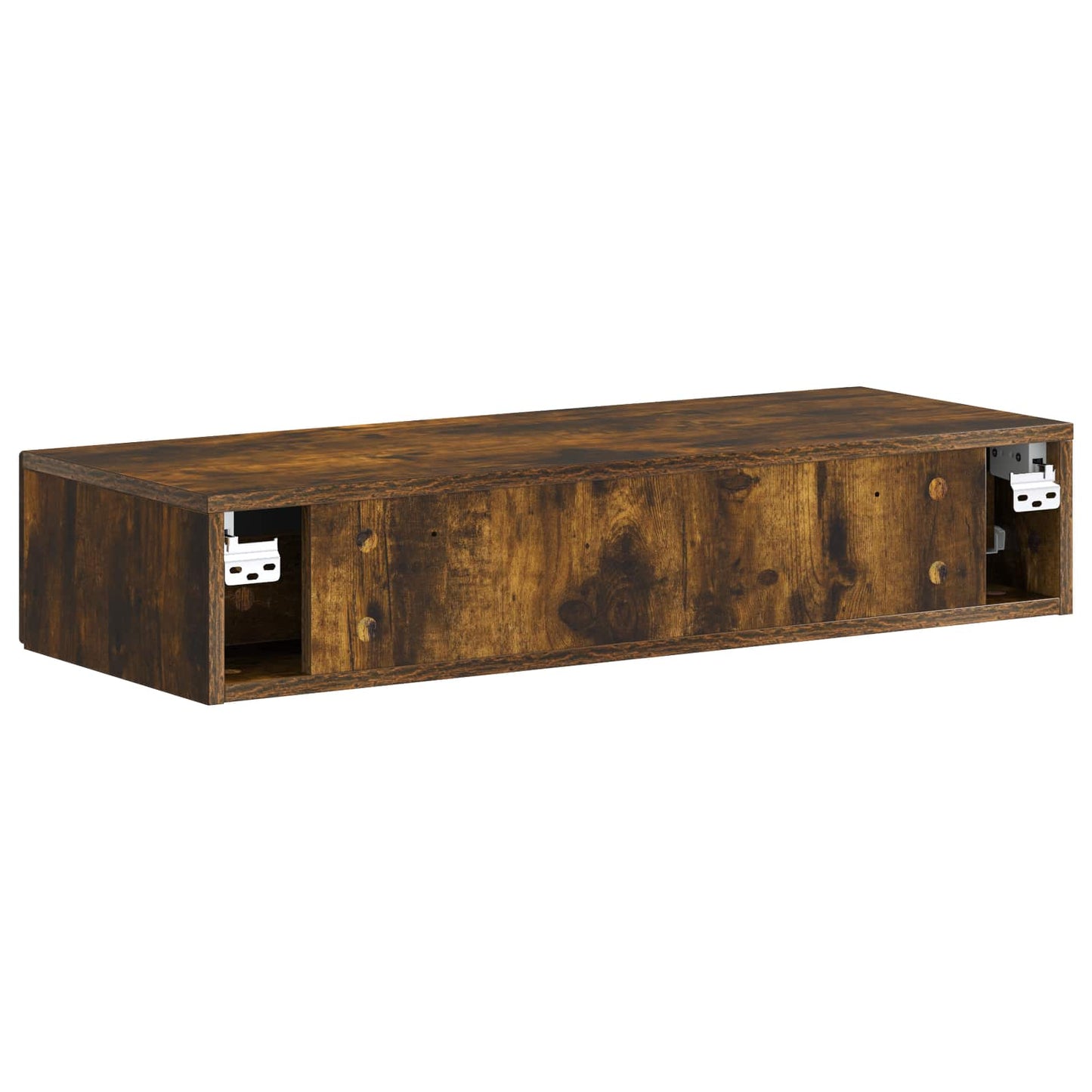 Tavolino da Parete Laterale Rovere Fumo 87,5 x 34,5 x 17 cm