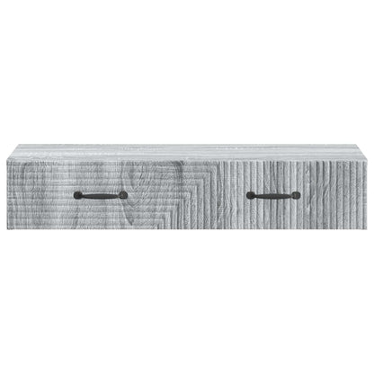 Tavolino da Parete Laterale Grigio Sonoma 87,5 x 34,5 x 17 cm | homemem39