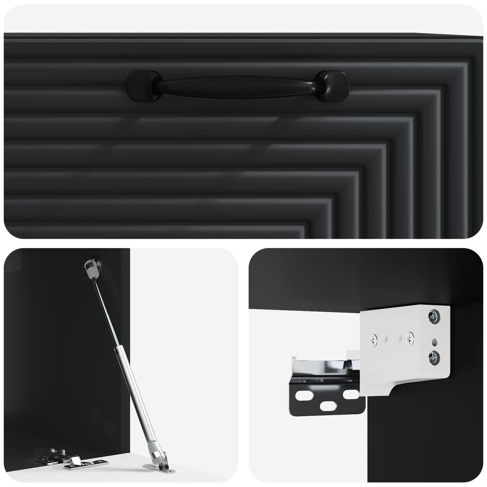 Mobile Porta TV da Muro Nero 59,5 x 41 x 30 cm | homemem39