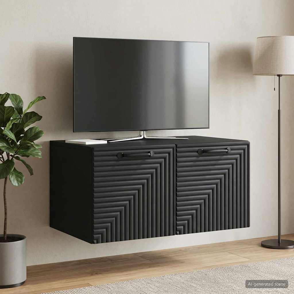 Mobile Porta TV da Muro Nero 59,5 x 41 x 30 cm