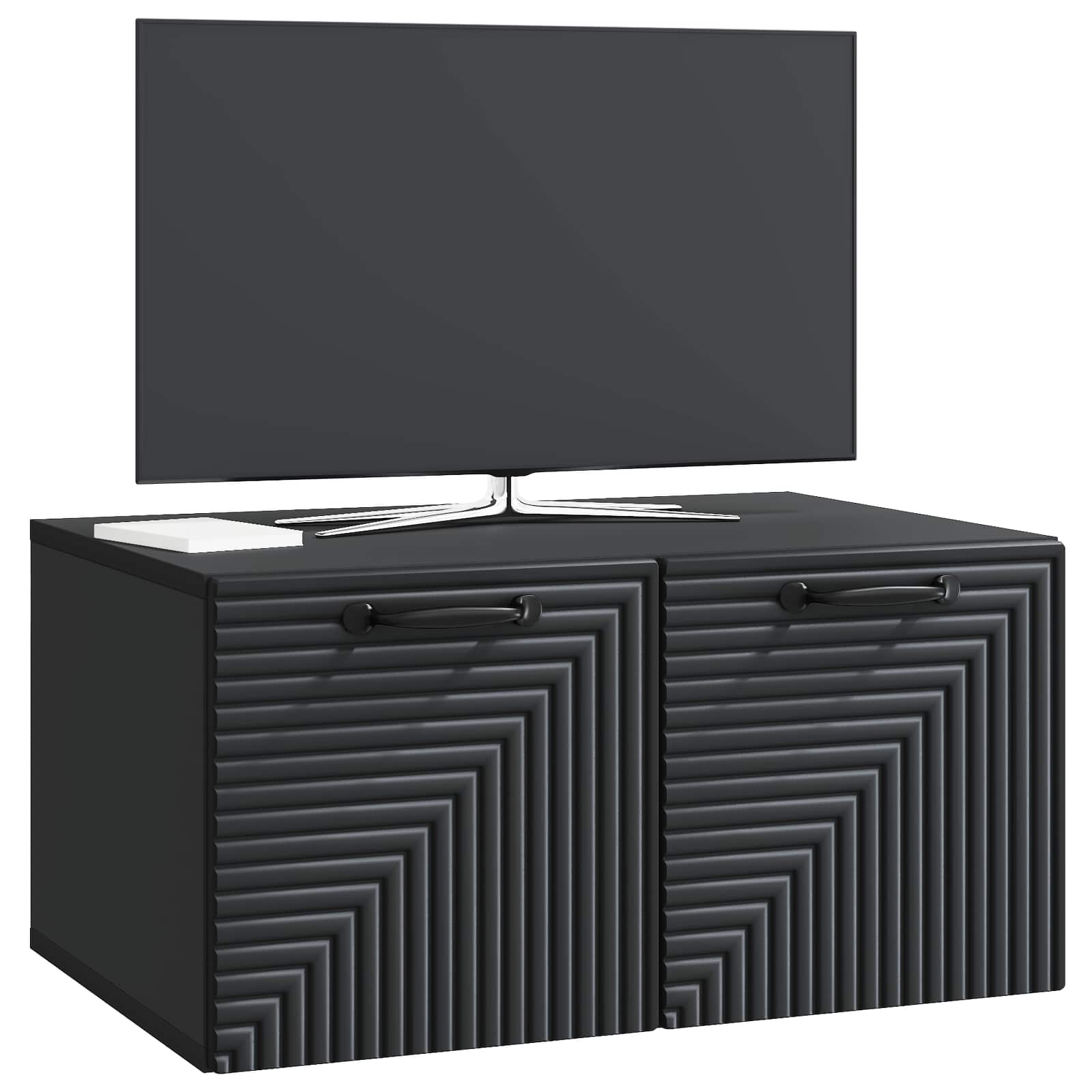 Mobile Porta TV da Muro Nero 59,5 x 41 x 30 cm | homemem39