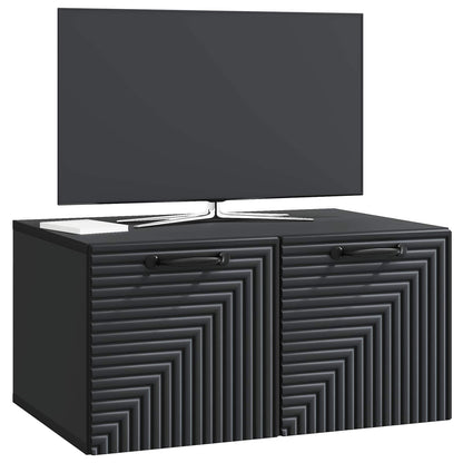 Mobile Porta TV da Muro Nero 59,5 x 41 x 30 cm | homemem39