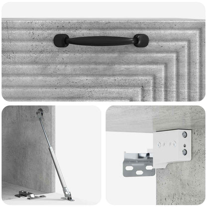 Mobile Porta TV da Muro Grigio Cemento 59,5 x 41 x 30 cm