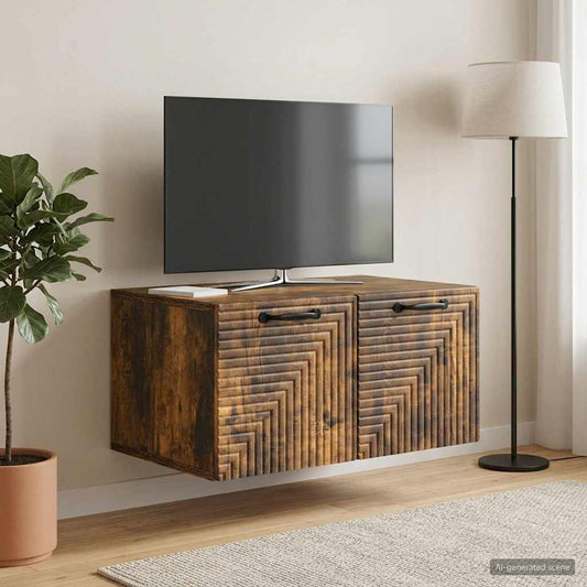 Mobile Porta TV da Muro Rovere Fumo 59,5 x 41 x 30 cm