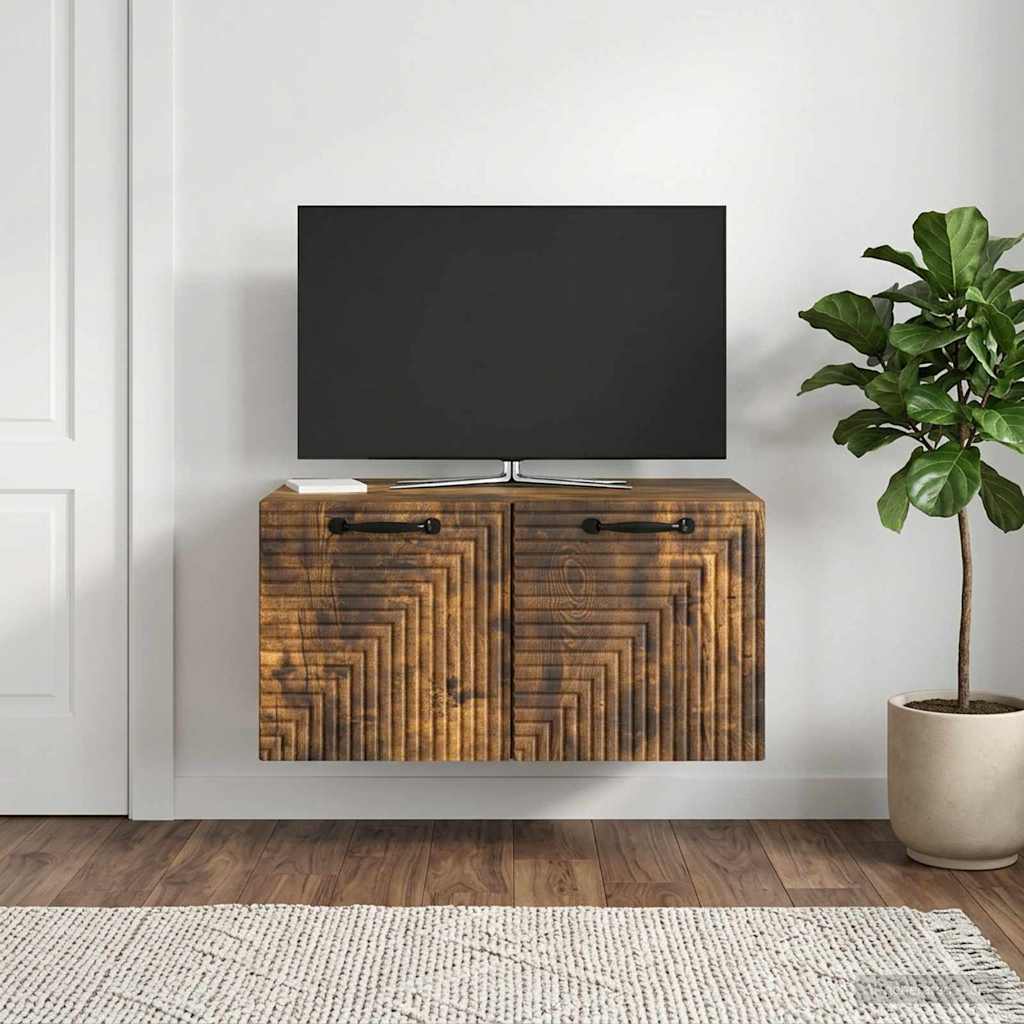 Mobile Porta TV da Muro Rovere Fumo 59,5 x 41 x 30 cm