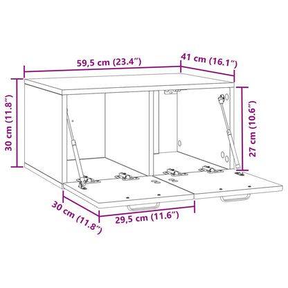 Mobile Porta TV da Muro Rovere Fumo 59,5 x 41 x 30 cm | homemem39