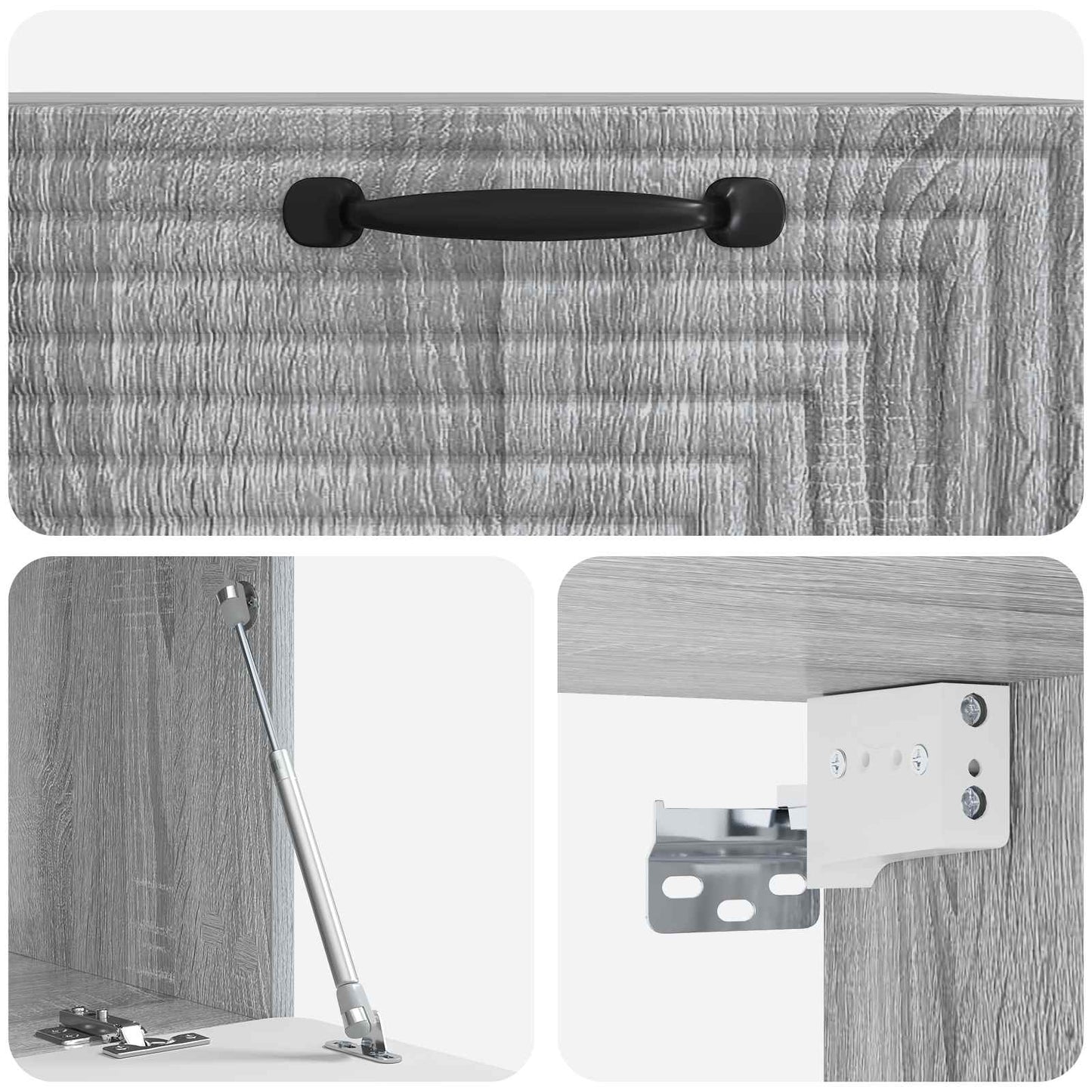 Mobile Porta TV da Muro Grigio Sonoma 59,5 x 41 x 30 cm | homemem39