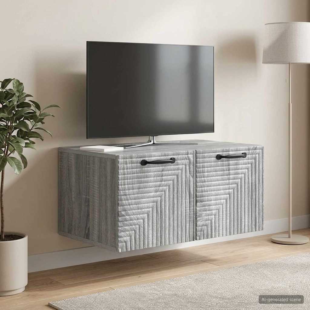 Mobile Porta TV da Muro Grigio Sonoma 59,5 x 41 x 30 cm