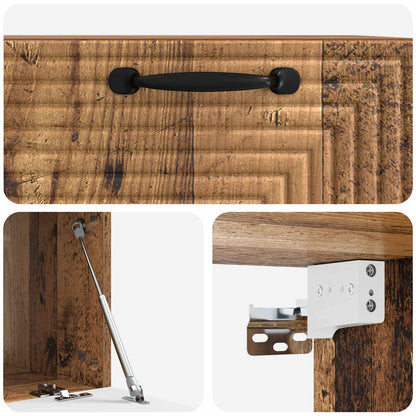 Mobile Porta TV da Muro Legno antico 59,5 x 41 x 30 cm
