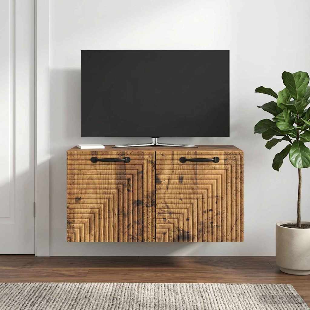Mobile Porta TV da Muro Legno antico 59,5 x 41 x 30 cm