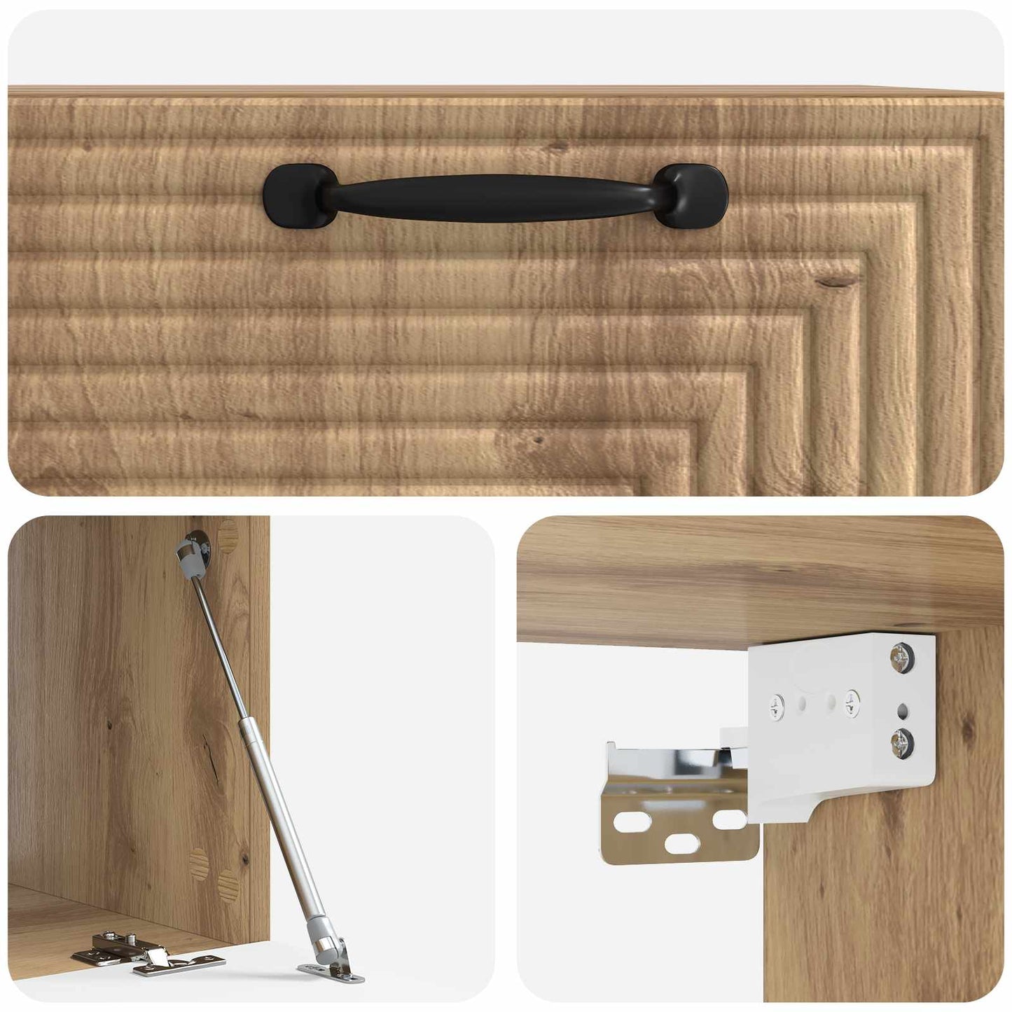 Mobile Porta TV da Muro Rovere Artigianale 59,5 x 41 x 30 cm | homemem39