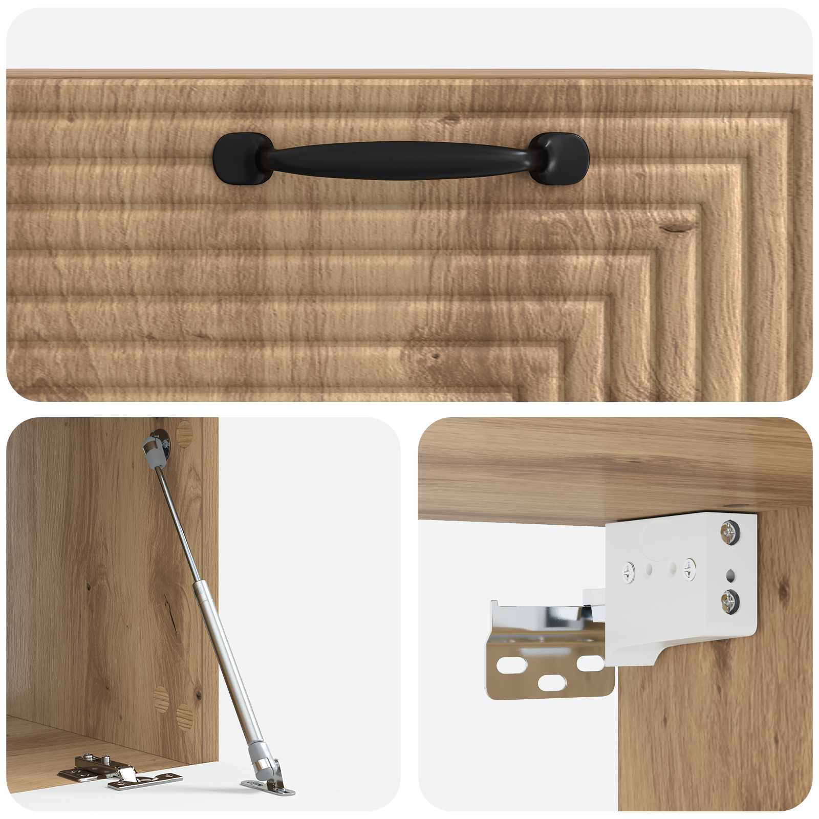 Mobile Porta TV da Muro Rovere Artigianale 59,5 x 41 x 30 cm | homemem39