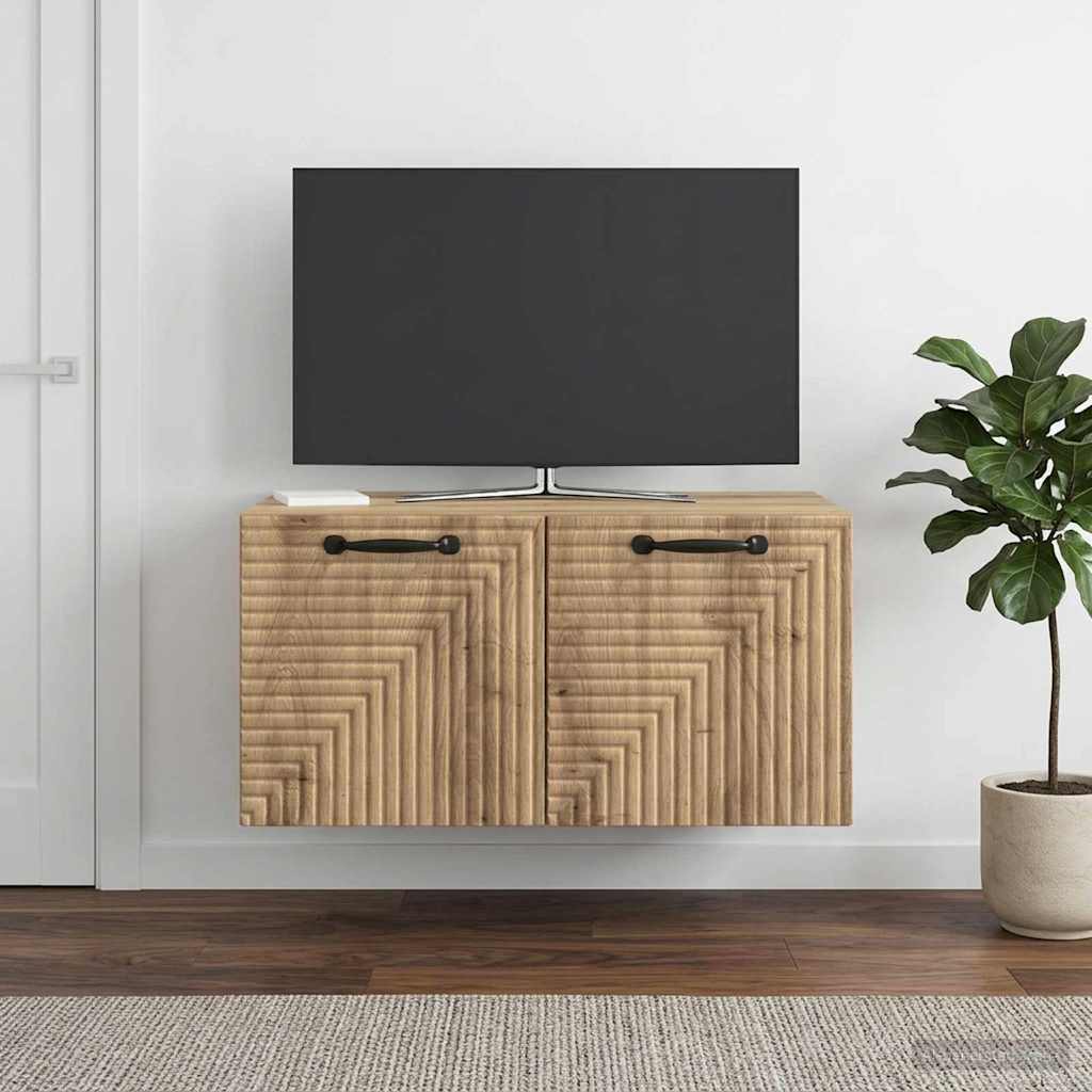 Mobile Porta TV da Muro Rovere Artigianale 59,5 x 41 x 30 cm