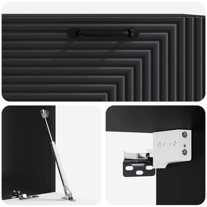 Mobile Porta TV da Muro Nero 78,5 x 41 x 30 cm | homemem39