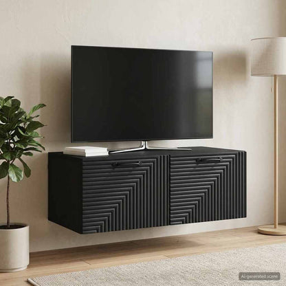Mobile Porta TV da Muro Nero 78,5 x 41 x 30 cm