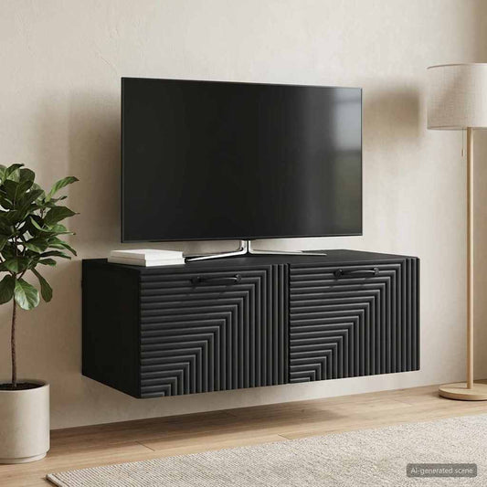 Mobile Porta TV da Muro Nero 78,5 x 41 x 30 cm