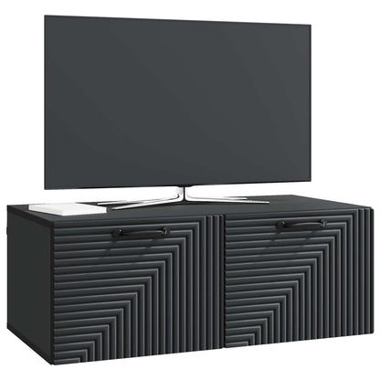 Mobile Porta TV da Muro Nero 78,5 x 41 x 30 cm | homemem39