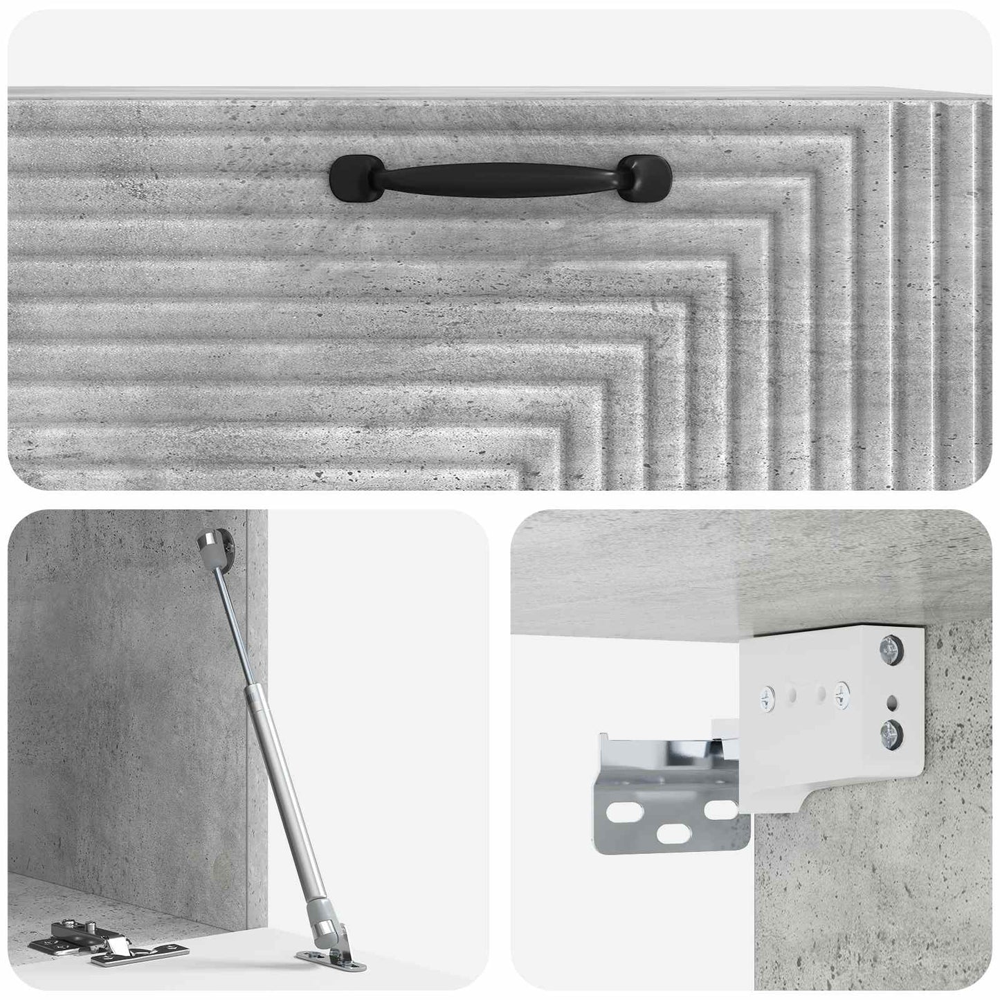 Mobile Porta TV da Muro Grigio Cemento 78,5 x 41 x 30 cm | homemem39