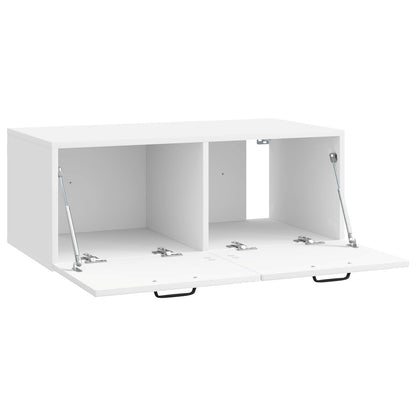 Mobile Porta TV da Muro Bianco Lucido 78,5 x 41 x 30 cm | homemem39