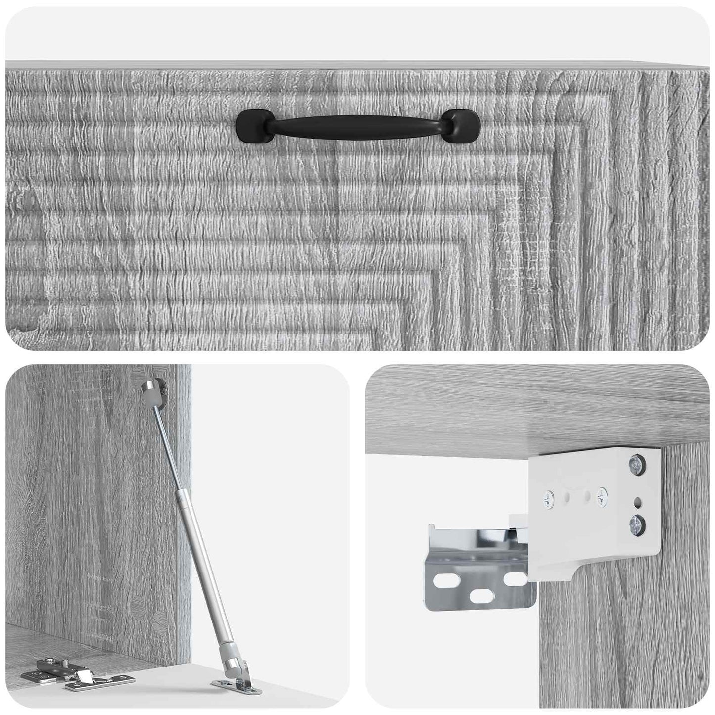 Mobile Porta TV da Muro Grigio Sonoma 78,5 x 41 x 30 cm