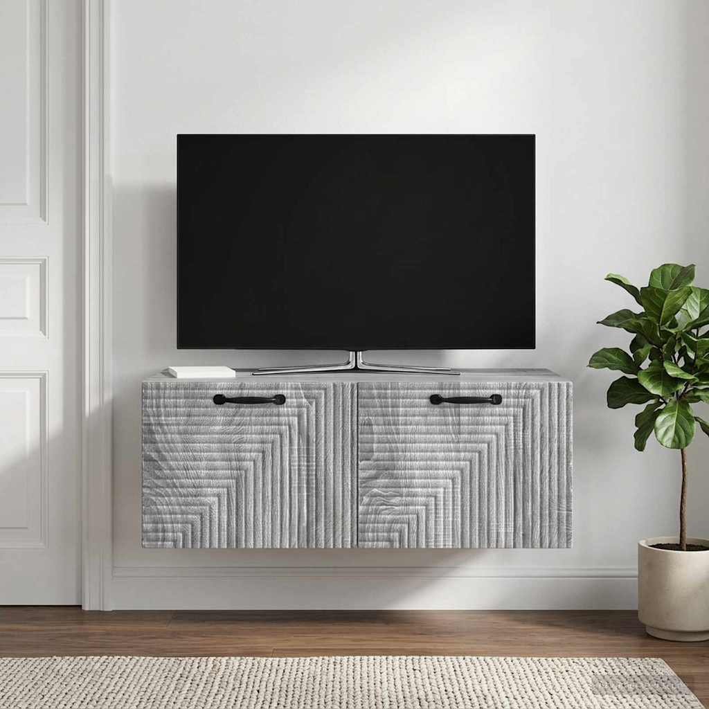 Mobile Porta TV da Muro Grigio Sonoma 78,5 x 41 x 30 cm