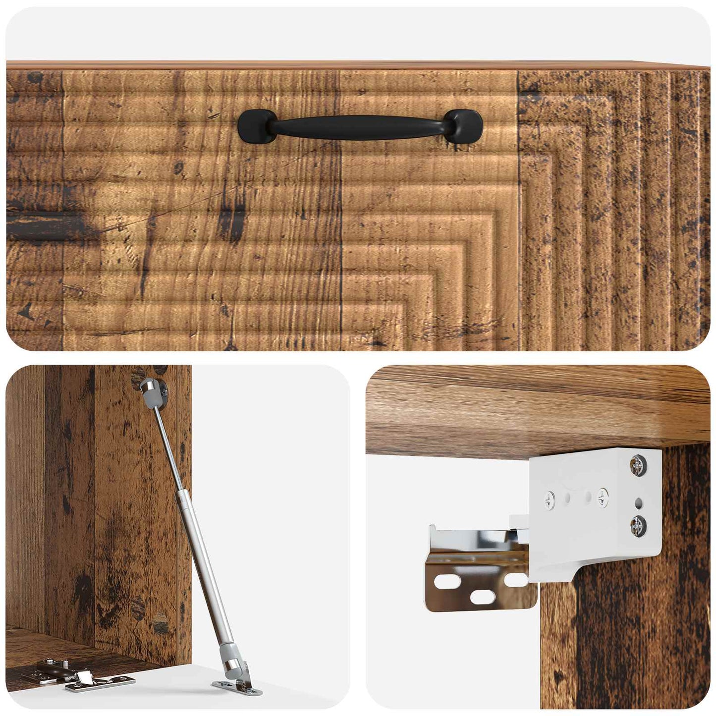 Mobile Porta TV da Muro Legno antico 78,5 x 41 x 30 cm