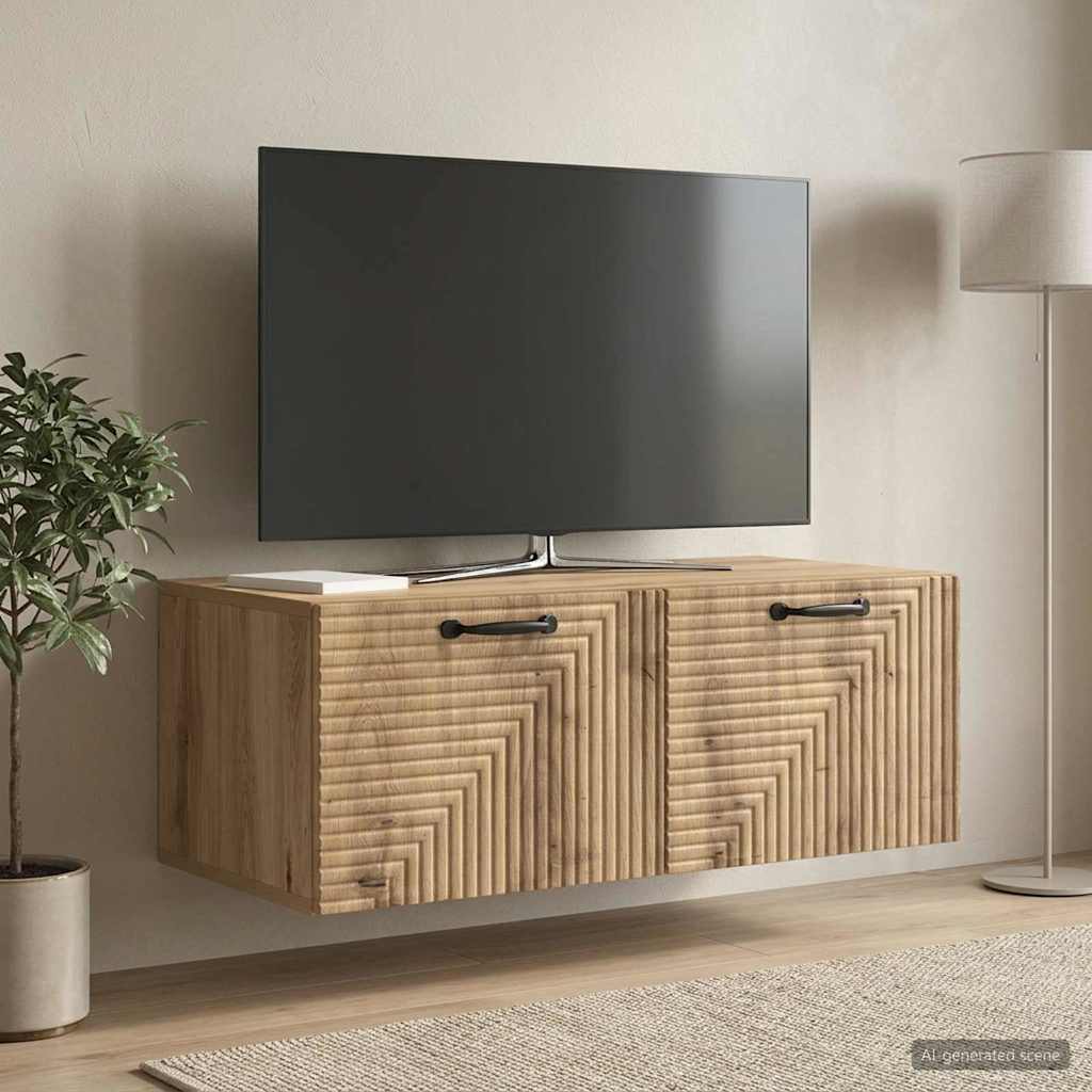 Mobile Porta TV da Muro Rovere Artigianale 78,5 x 41 x 30 cm