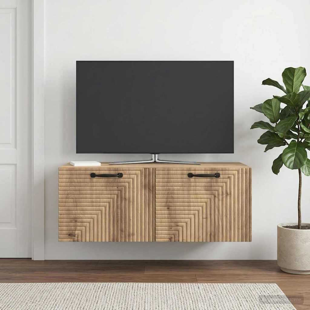 Mobile Porta TV da Muro Rovere Artigianale 78,5 x 41 x 30 cm
